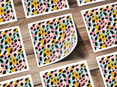 Wild Leopard Spots Modern Animal Print Background Black Digital
