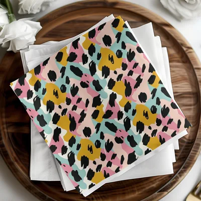 Wild Leopard Spots Modern Animal Print Background Black Digital