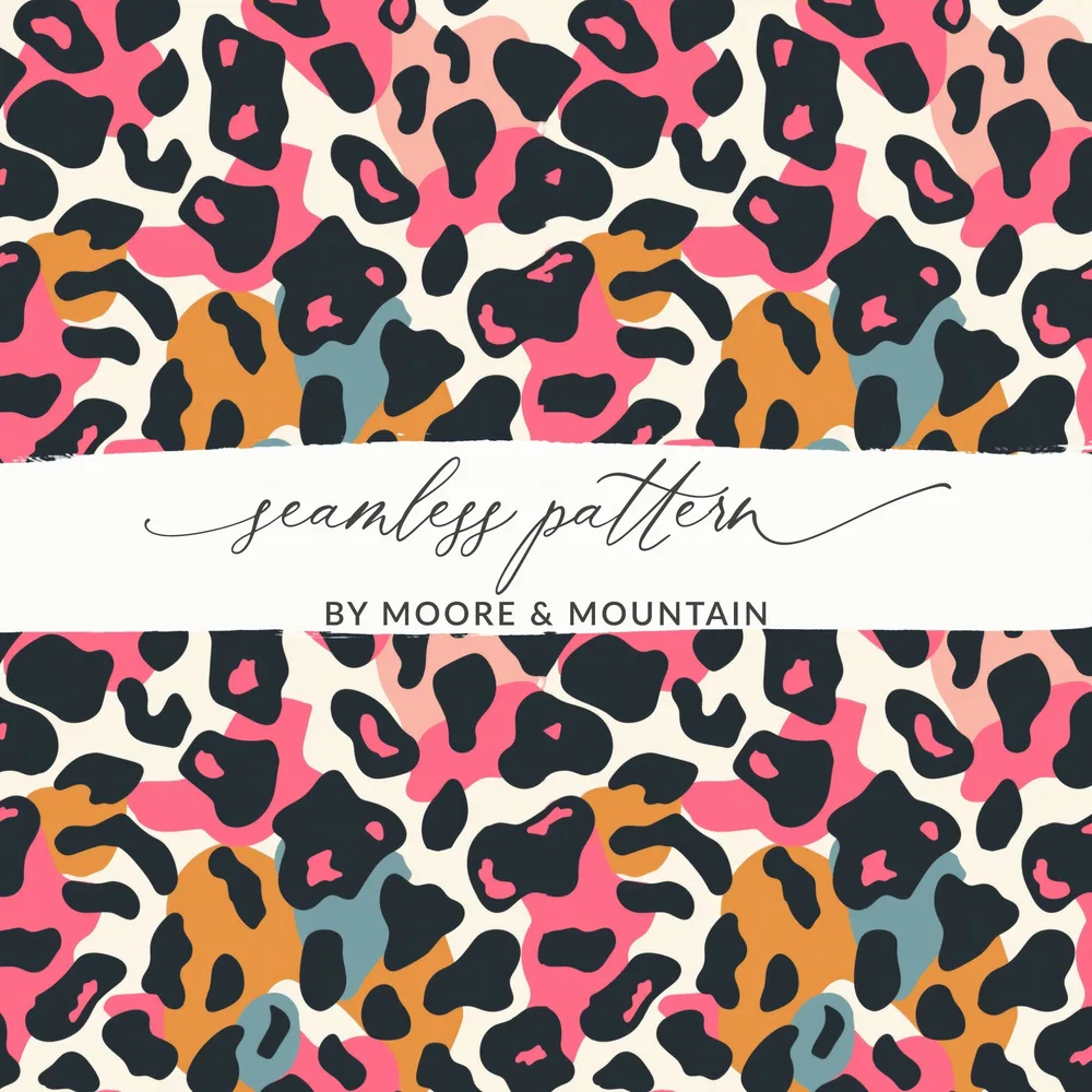 Wild Leopard Spots Modern Animal Print Background Digital
