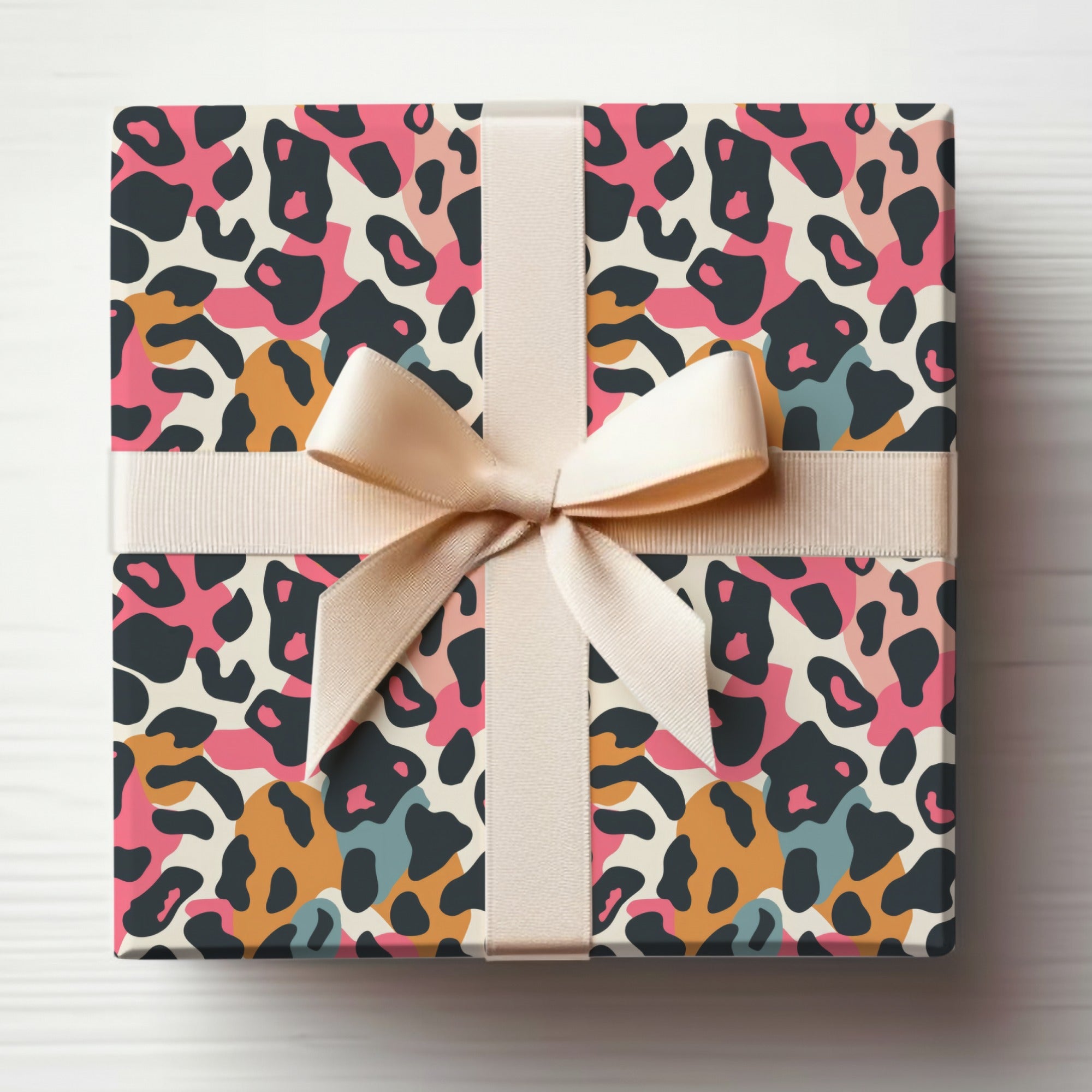 Wild Leopard Spots Modern Animal Print Background Digital