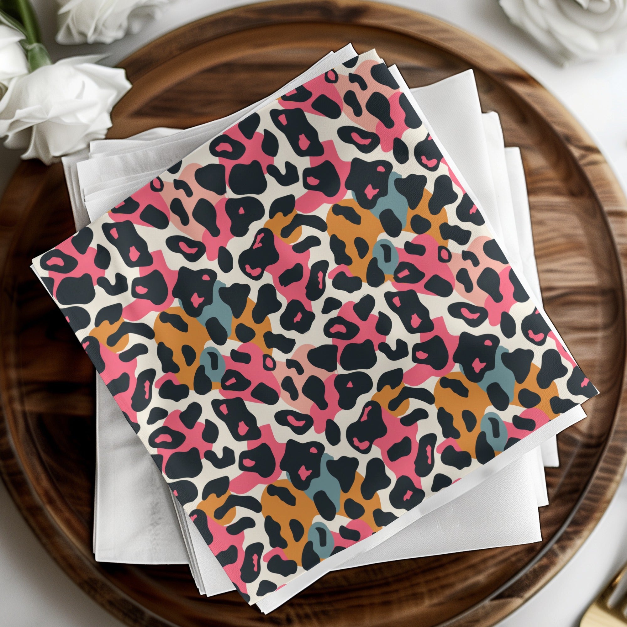 Wild Leopard Spots Modern Animal Print Background Digital