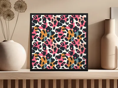 Wild Leopard Spots Modern Animal Print Background Digital