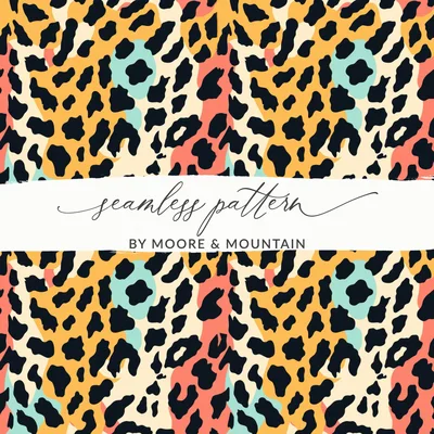 Wild Leopard Spots Modern Animal Print Background Digital