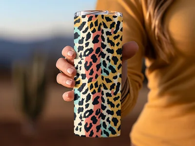 Wild Leopard Spots Modern Animal Print Background Digital
