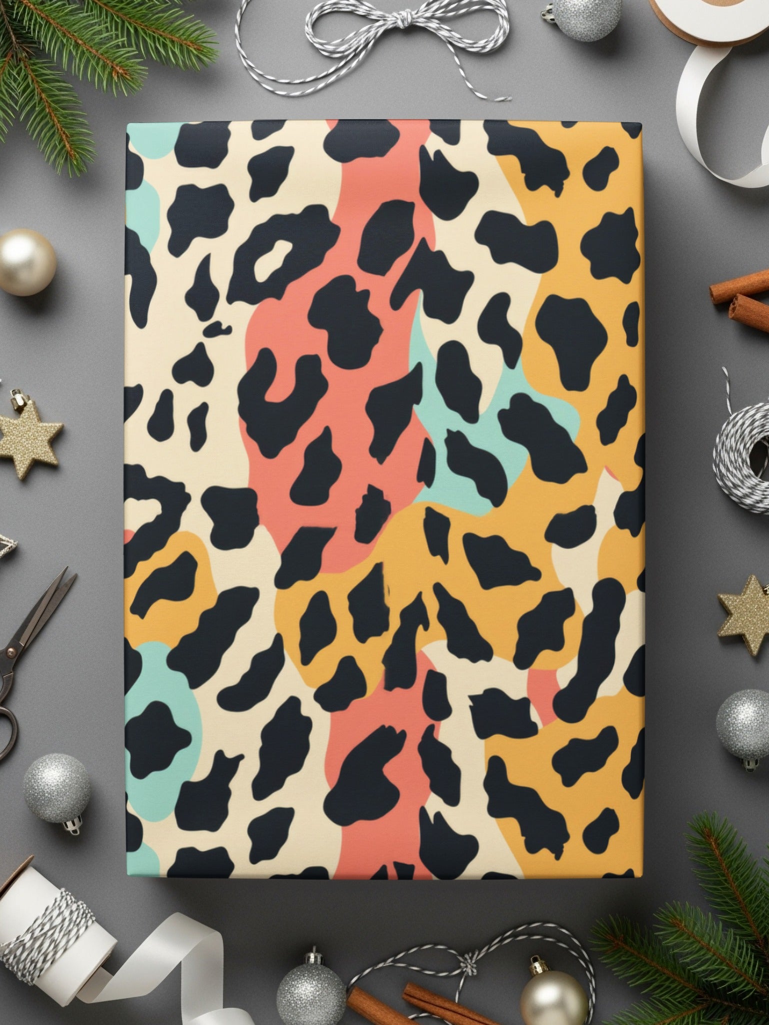 Wild Leopard Spots Modern Animal Print Background Digital