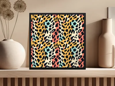 Wild Leopard Spots Modern Animal Print Background Digital