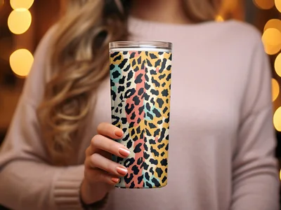 Wild Leopard Spots Modern Animal Print Background Digital
