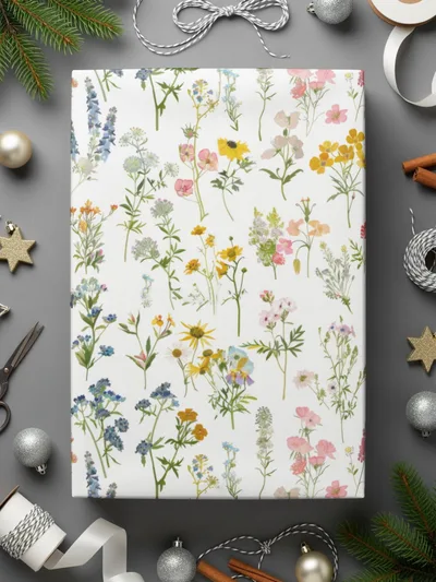 Wildflower Digital Seamless Pattern, Floral Print JPEG, Watercolor Flower Design for Fabric, Paper Crafts, DIY Projects, Downloadable Art