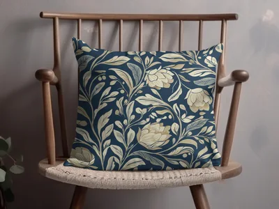William Morris Vines Background Dark Floral Pattern Digital