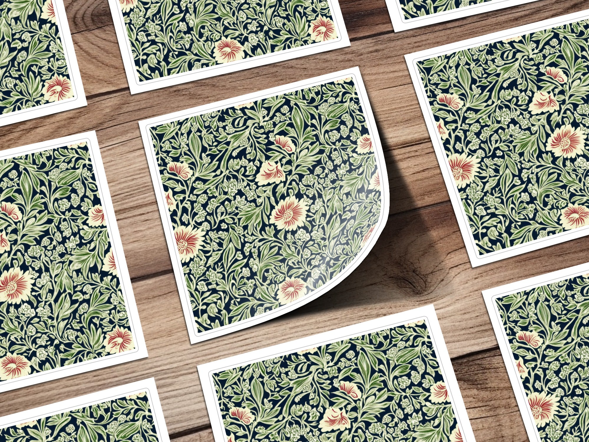 Willow leaves William Morris Larkspur Print Seamless Pattern Digital