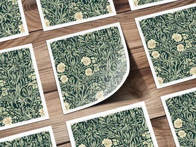 Willow Leaves William Morris Seamless Pattern Digital