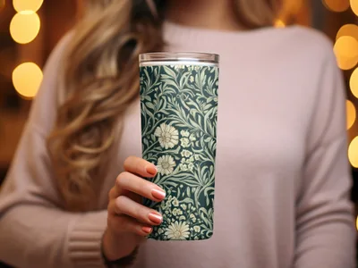 Willow Leaves William Morris Seamless Pattern Digital