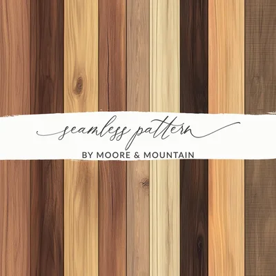 Wood Planks Seamless Pattern Collection with Different Tones