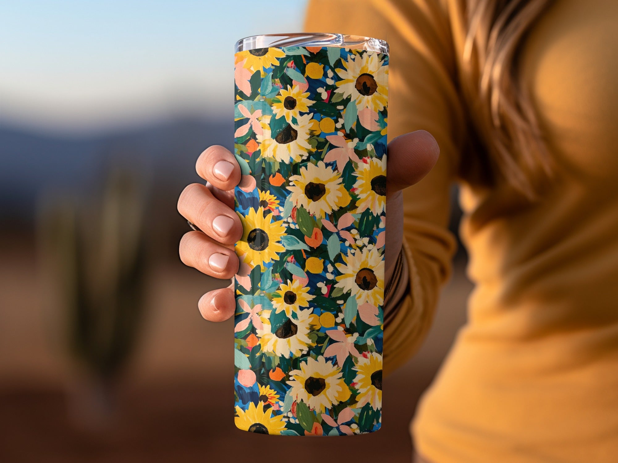 Yellow Autumn Sunflowers Seamless Floral Pattern Design