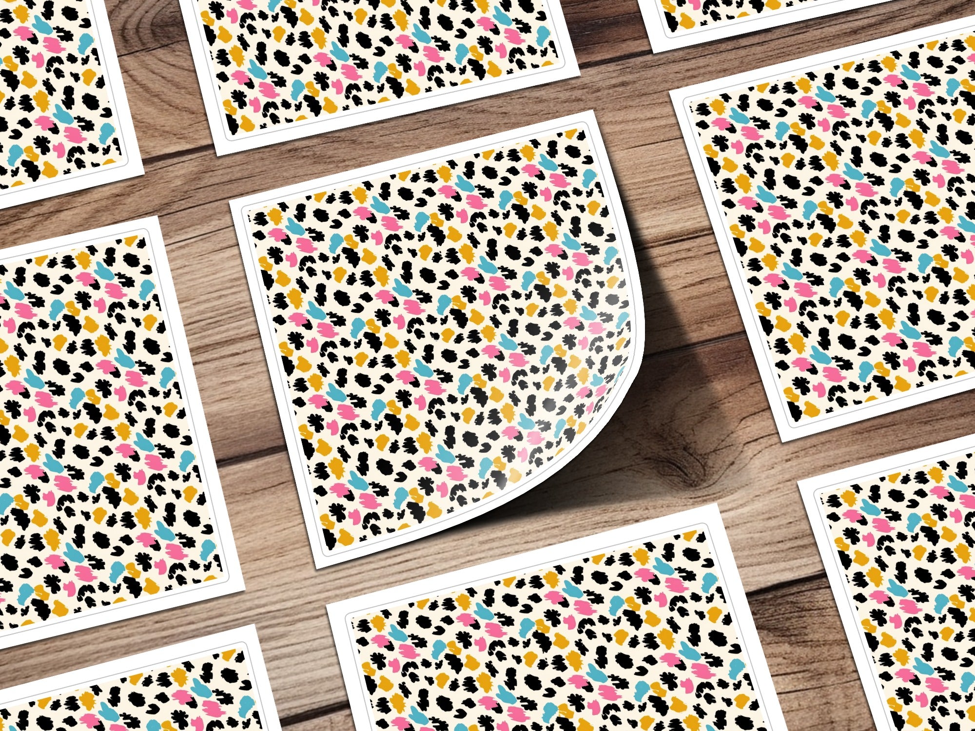 Yellow Black Modern Animal Print Background Digital