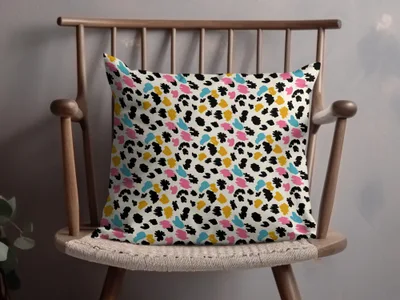 Yellow Black Modern Animal Print Background Digital