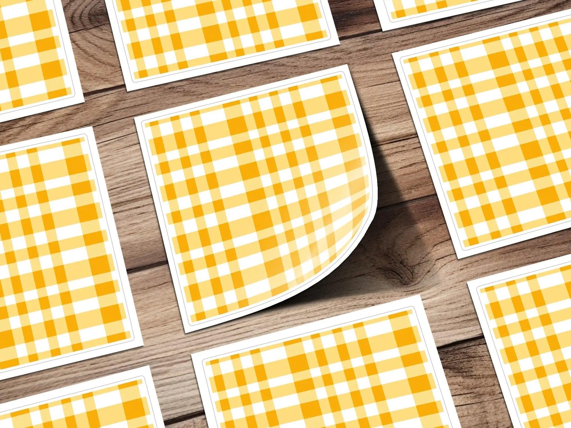 Yellow Gingham Digital Paper, Seamless Checkered Pattern, Fabric Texture, 12x12 JPEG, Scrapbooking Paper, Commercial Use