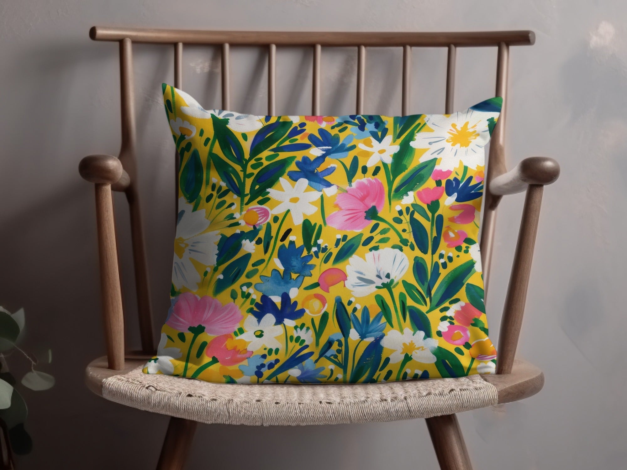 Yellow Spring Impressionistic Floral Spring Pattern Digital